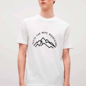 Camiseta Cristiana La Fe Mueve Montañas